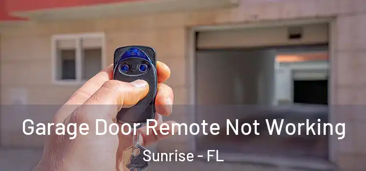  Garage Door Remote Not Working Sunrise - FL
